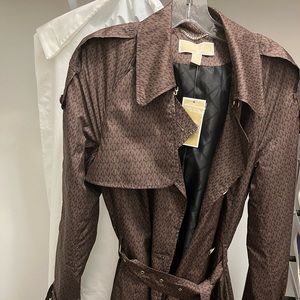 Michael Kors Chocolate Trench Coat NWT